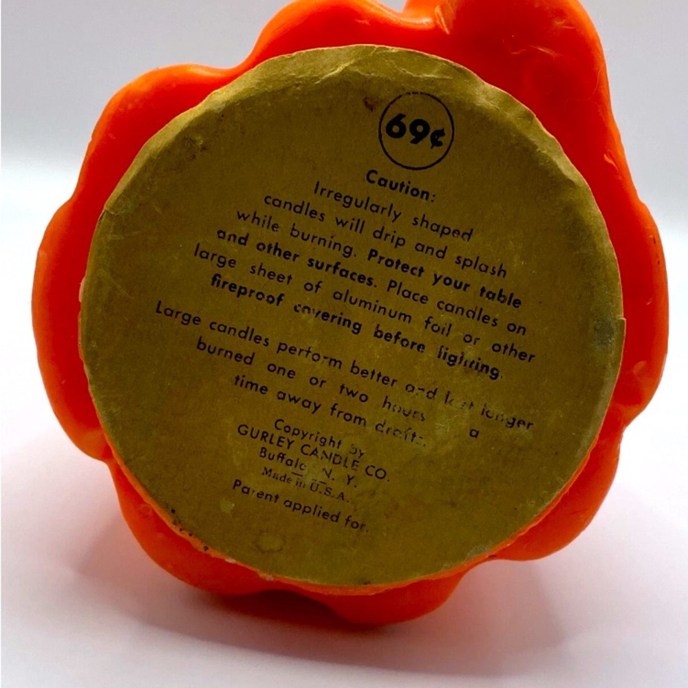 Vintage Gurley Halloween Witch With Pumpkin Candle- NOS Unused - Picture 6 of 9